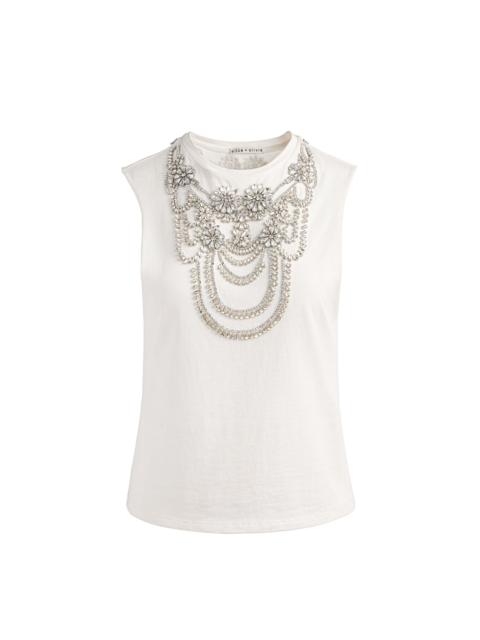 Alice + Olivia DEDE EMBELLISHED TANK