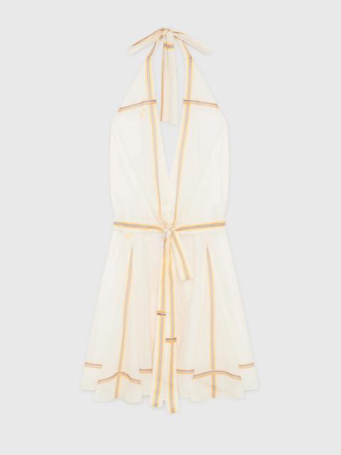 maje Short patterned backless dress
