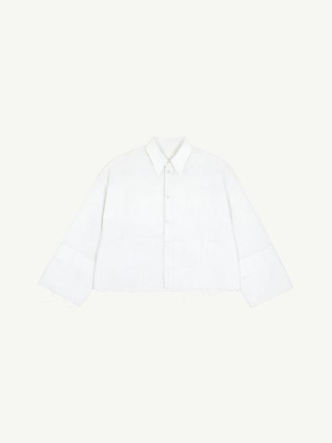 MM6 Maison Margiela Wide Sleeved Stripy Poplin Shirt