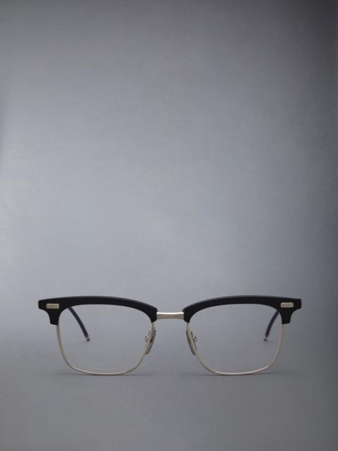 Thom Browne Acetate And Titanium Rectangular Eyeglasses