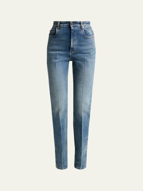 BALENCIAGA High-Rise Slim-Leg Jeans