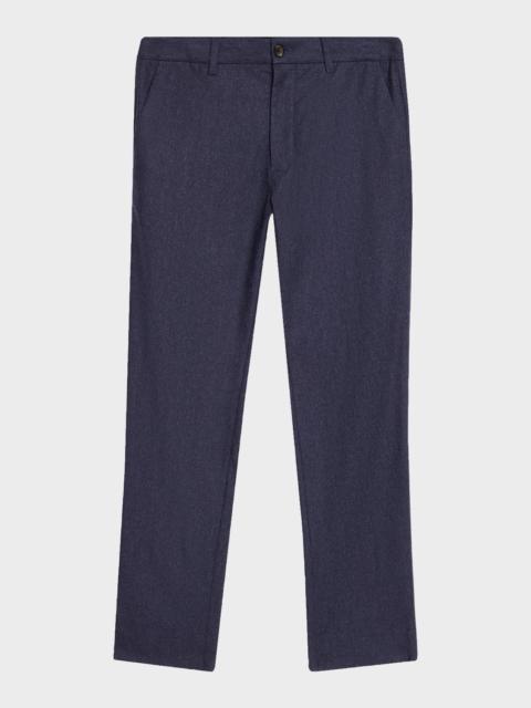Vince Men's Owen Twill Flat-Front Trousers