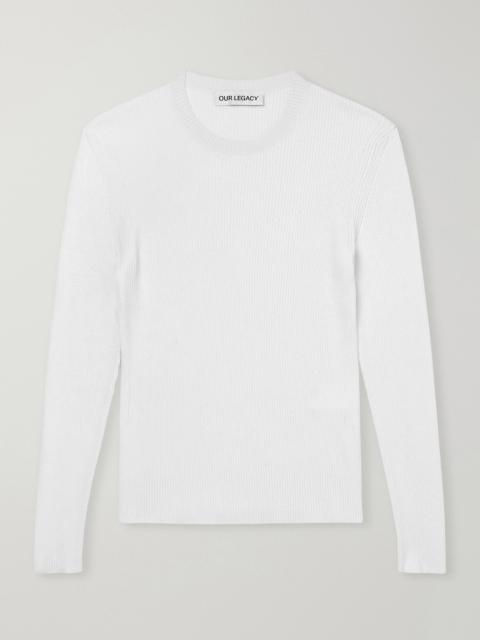 Our Legacy Ribbed Knit Silk Sweater