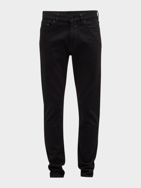 ZEGNA Men's 5-Pocket Black Wash Denim Jeans