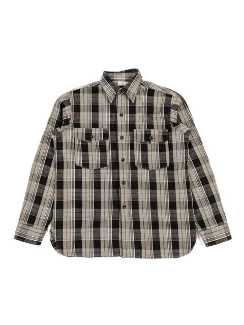 Warehouse & Co. Lot. 3022 Flannel Shirt With Chinstrap G Pattern Grey (One Wash)
