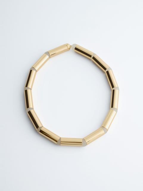 & Other Stories Polished Brass Necklace