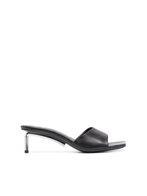 Off-White square-toe leather mules
