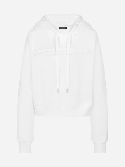 Dolce & Gabbana Jersey hoodie with embossed logo