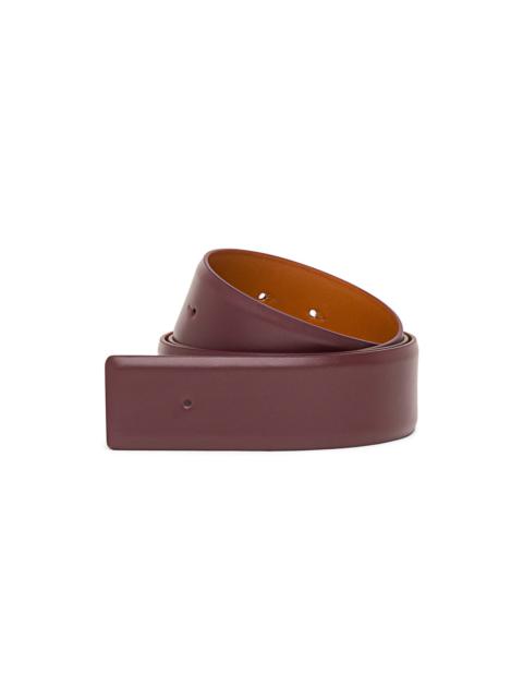 Santoni Burgundy leather belt strap