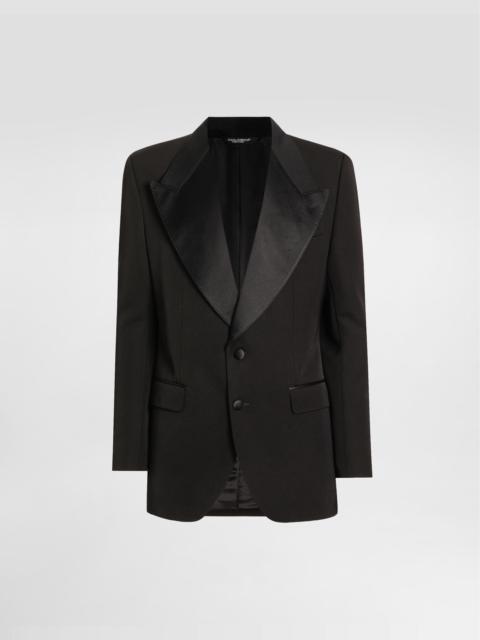 Dolce & Gabbana Single-breastedwool and silk blend jacket
