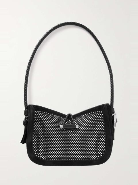 Isabel Marant Crystal-embellished suede shoulder bag