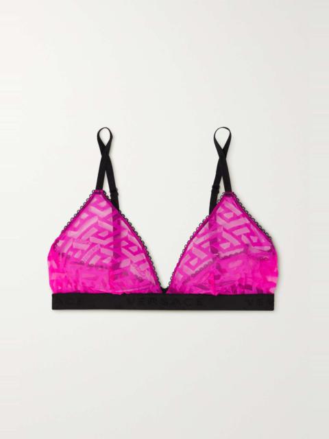 Tulle soft-cup triangle bra