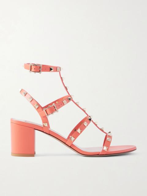 Valentino Rockstud 60 leather sandals Coral