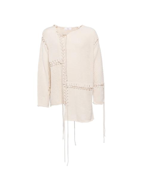 Y's panelled asymmetric jumper