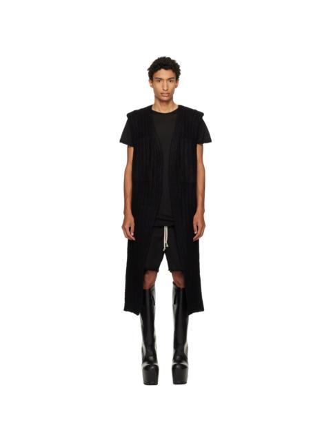 Rick Owens Black Tower Lab Vest Cardigan