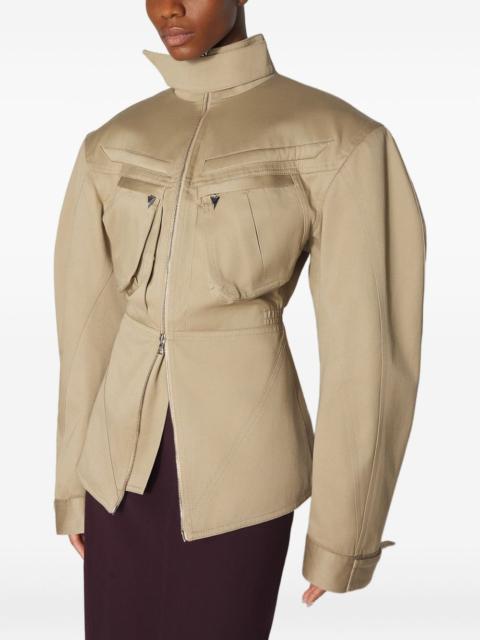MUGLER puffed-sleeve cargo jacket