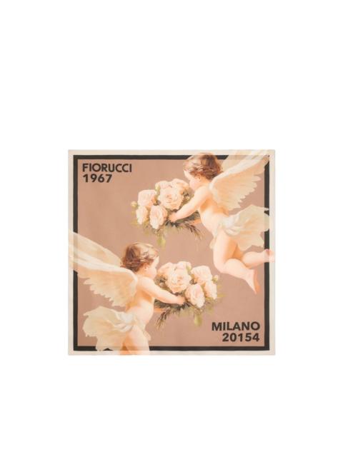 FIORUCCI Bouquet Angels-print silk-blend scarf