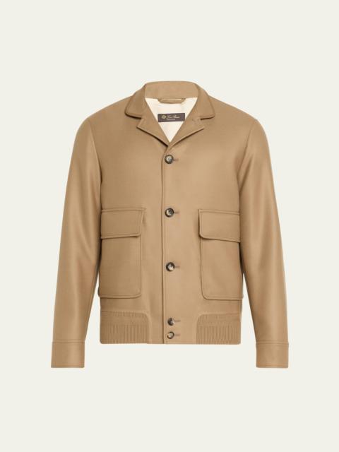 Men's Spagna Double-Face Wool Bomber Jacket