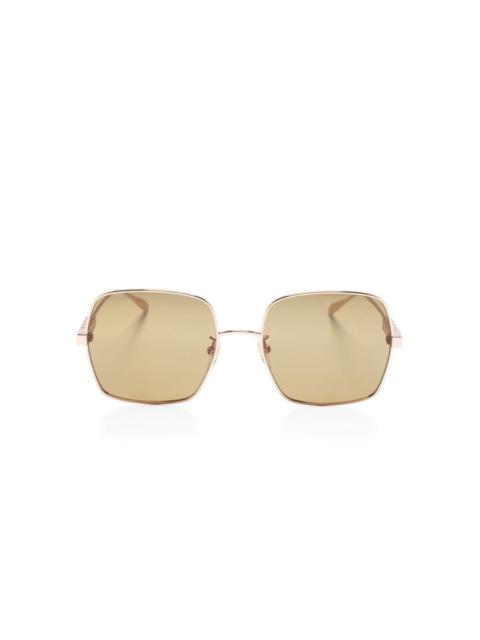 GUCCI lettering-detail square-frame sunglasses