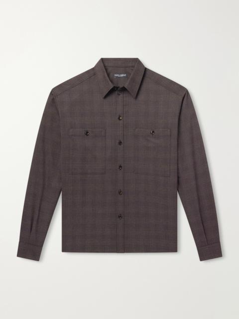 Dolce & Gabbana Sartoriale Checked Wool-Blend Shirt