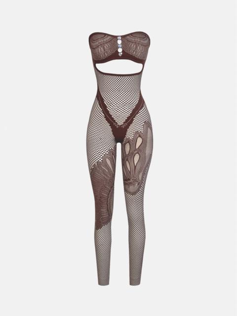 POSTER GIRL RISQUE JUMPSUIT OLD MONEY BROWN