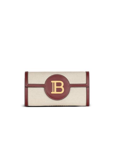 Balmain B-Buzz canvas and leather wallet