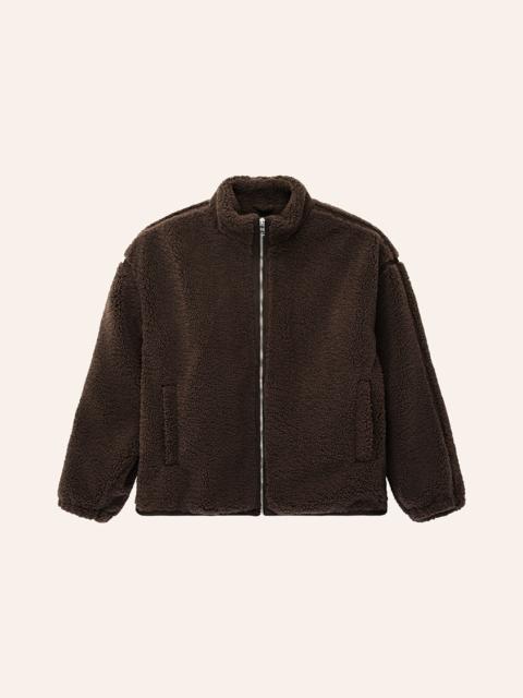 P.E NATION SURGE TEDDY JACKET IN COFFEE