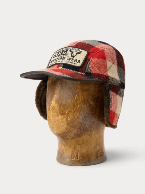 RRL by Ralph Lauren Plaid Wool & Shearling Earflap Cap