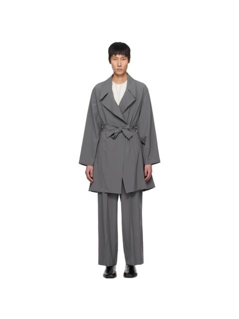 YOKE Gray Fine Wool Coat