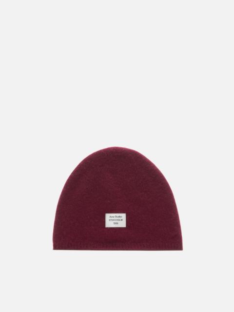 Acne Studios Cashmere beanie with logo - Dark red
