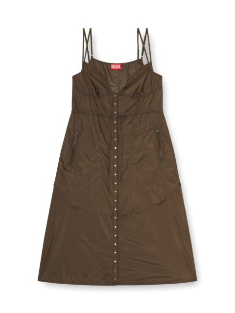 Diesel LIGHTWEIGHT NYLON DRESS WITH LAYERED DESIGN
