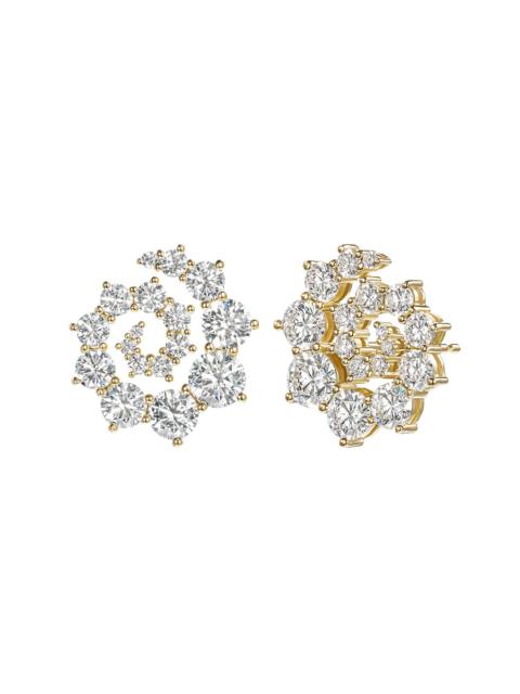 MELISSA KAYE Diamond Large Riley Swirl Stud Earrings