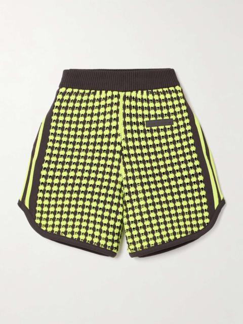 adidas Originals + Wales Bonner striped recycled crocheted shorts