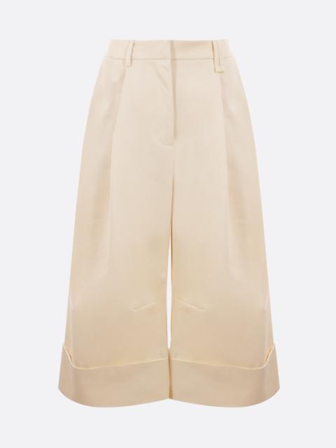 DRILL WIDE-LEG CROPPED PANTS