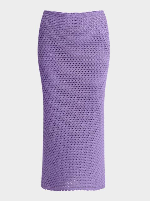 Dolce & Gabbana Crochet Knit Midi Skirt