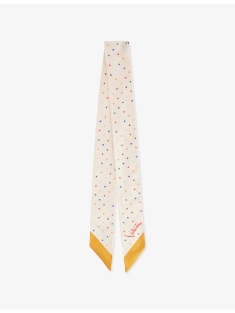 Valentino Starry Silk Bandeau Scarf