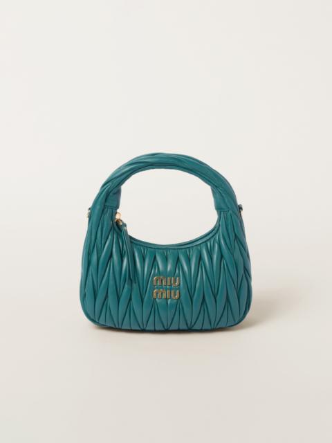 Miu Miu Wander matelassé nappa leather hobo bag