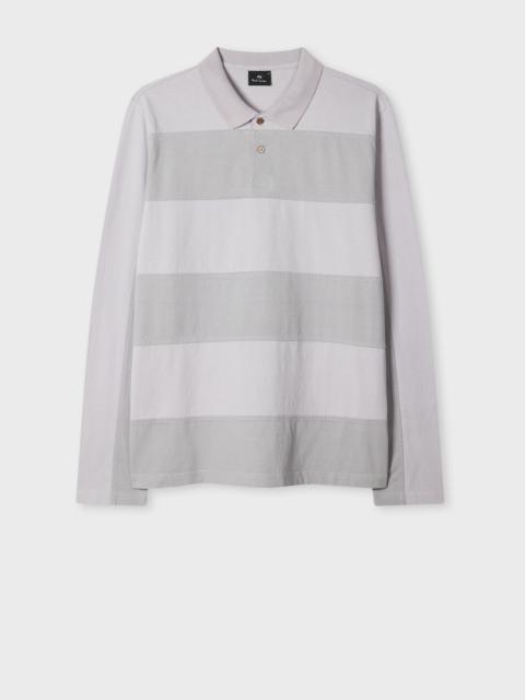 Paul Smith Mauve Block Stripe Rugby Polo Shirt