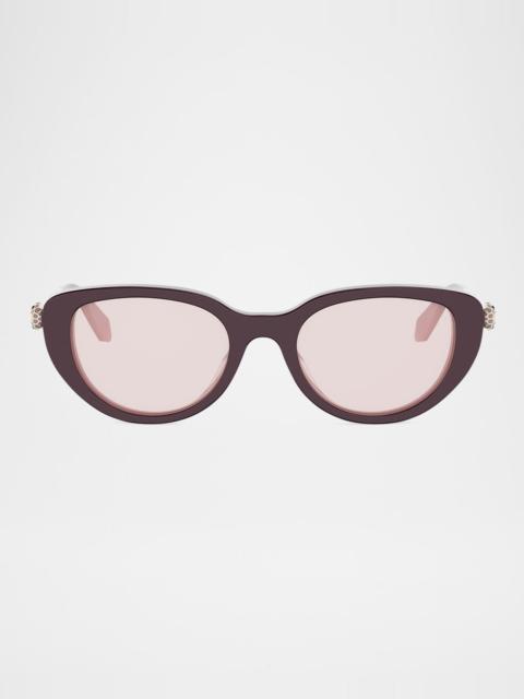 BVLGARI Serpenti Forever Acetate Oval Sunglasses