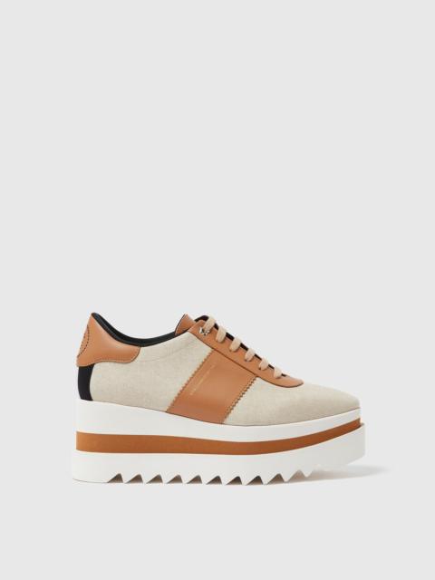 Stella McCartney Sneak-Elyse Canvas Platform Sneakers