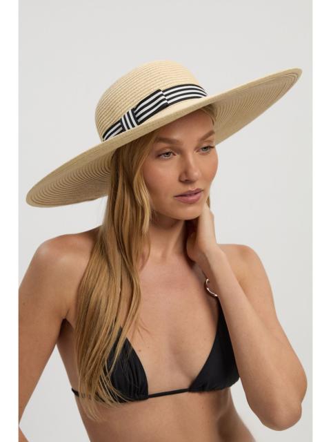 KAREN MILLEN Natural Floppy Beach Hat