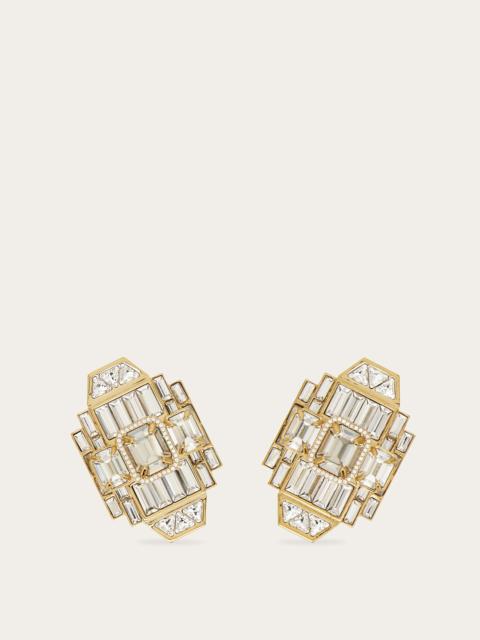 FERRAGAMO Déco earrings with crystals