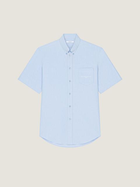 Givenchy SHIRT IN COTTON OXFORD WITH GIVENCHY PARIS JACQUARD