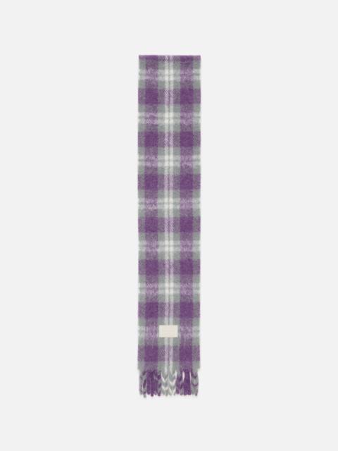 Acne Studios Fringed alpaca-wool scarf - Grey/purple