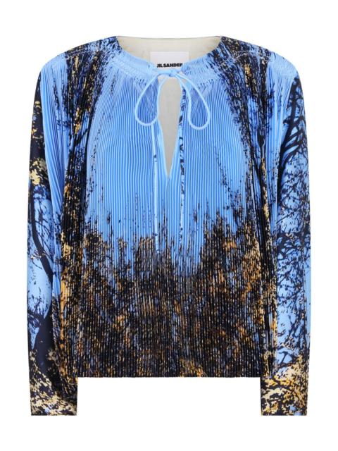 FOREST PRINT BLOUSE | BLUE