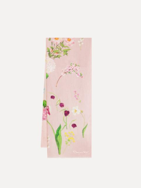 Oscar de la Renta MIXED BOTANICAL SCARF