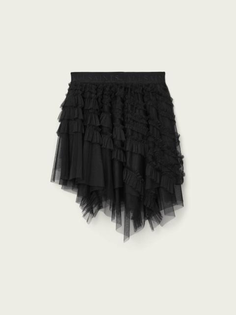 ALLSAINTS JAYDE RUFFLED TULLE MINI SKIRT