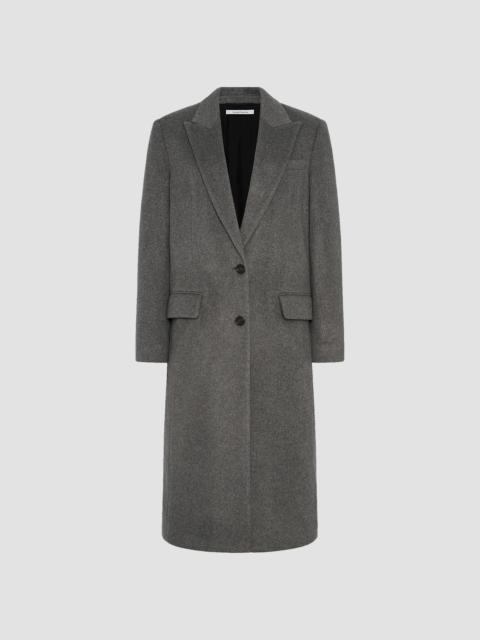 Another Tomorrow Women's Cashmere Tailored Overcoat - Grey Melange