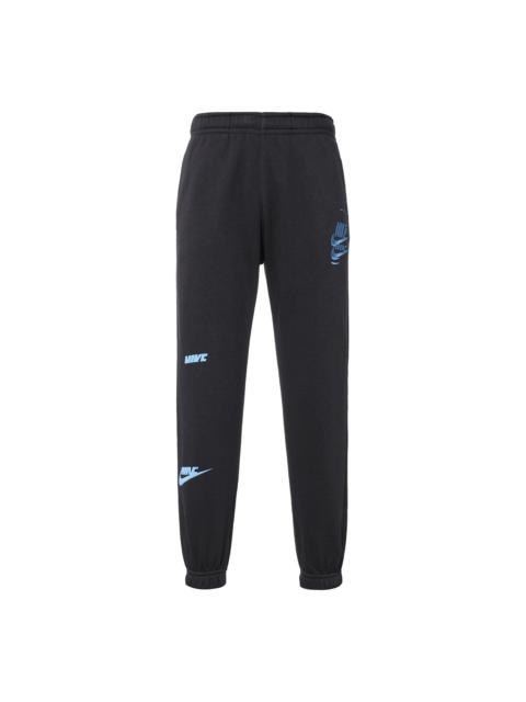 Men's Nike Logo Embroidered Bundle Feet Sports Pants/Trousers/Joggers Autumn Black DM6872-010