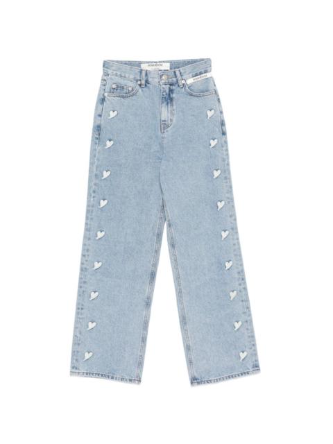 KIMHĒKIM heart-motif denim jeans